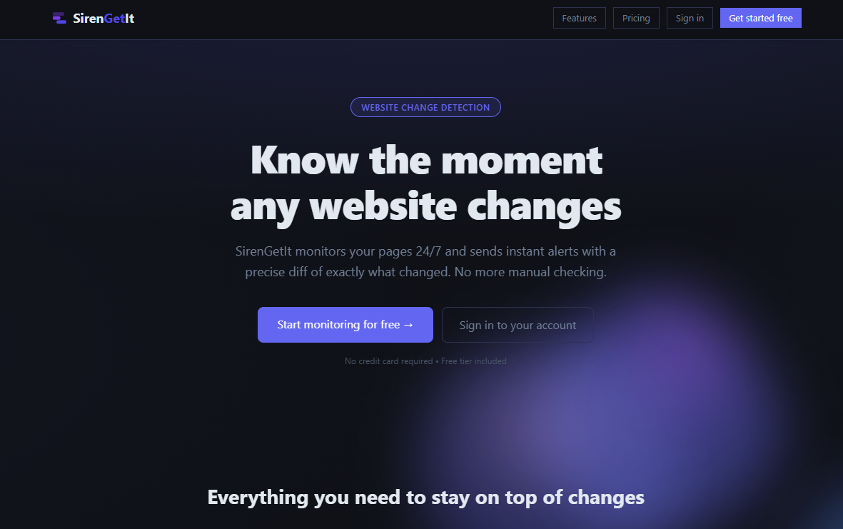 SirenGetIt product preview